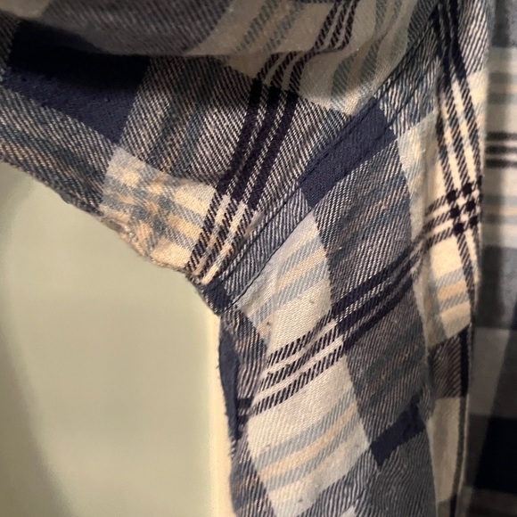 Coldwater Creek Blue and White Plaid Button Down Shirt Flannel Sz 2X VGUC - Picture 7 of 11